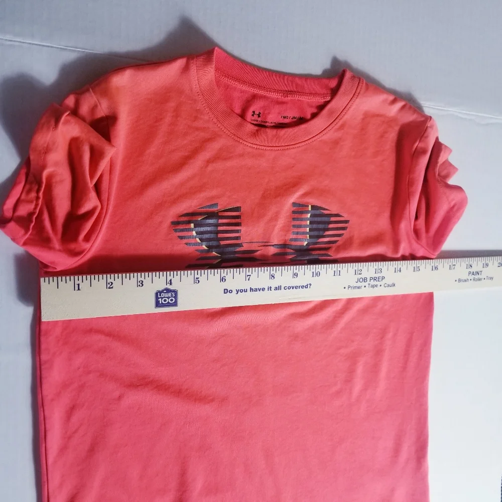UNDER ARMOUR YOUTH MEDIUM LOOSE HEAT GEAR ORANGE SHIRT